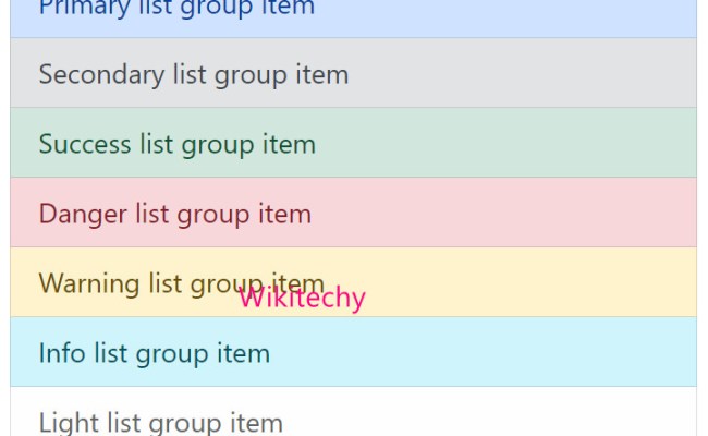Bootstrap List Group - List Group In Bootstrap With Examples - Wikitechy