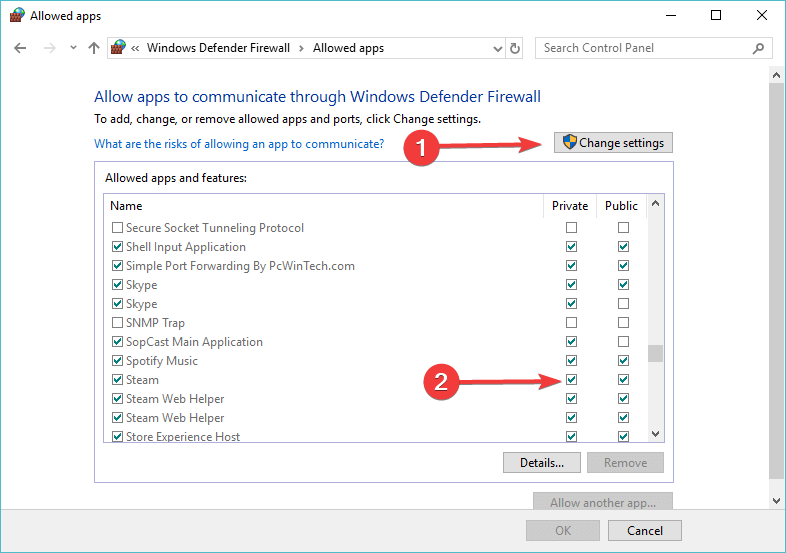 Fix Windows Firewall Has Blocked Some Features Of This App In Windows 10 Here you can change anything that is set to Block to Prompt.