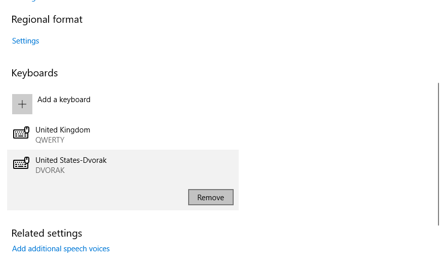 Select a keyboard layout listed. How to add and remove keyboard layouts on Windows 10
