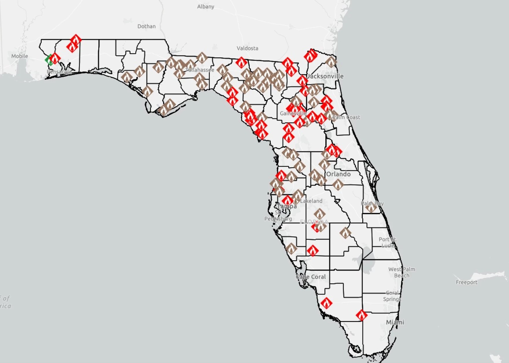 Update Red Flag Warning Wildfires Erupt Around Florida As Drought