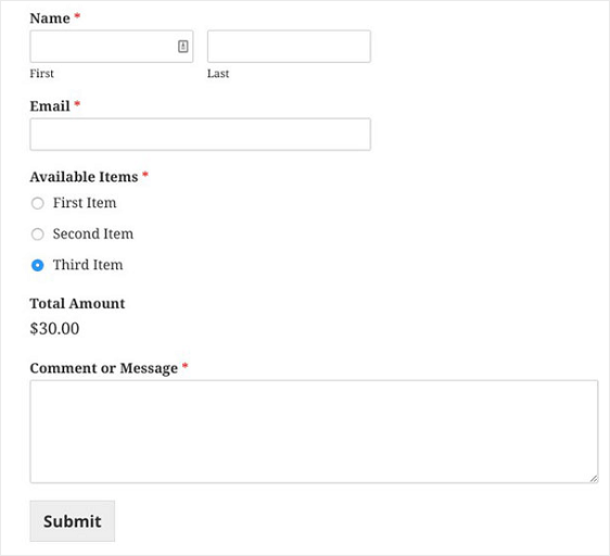 How To Create An Order Form In Wordpress Free Template