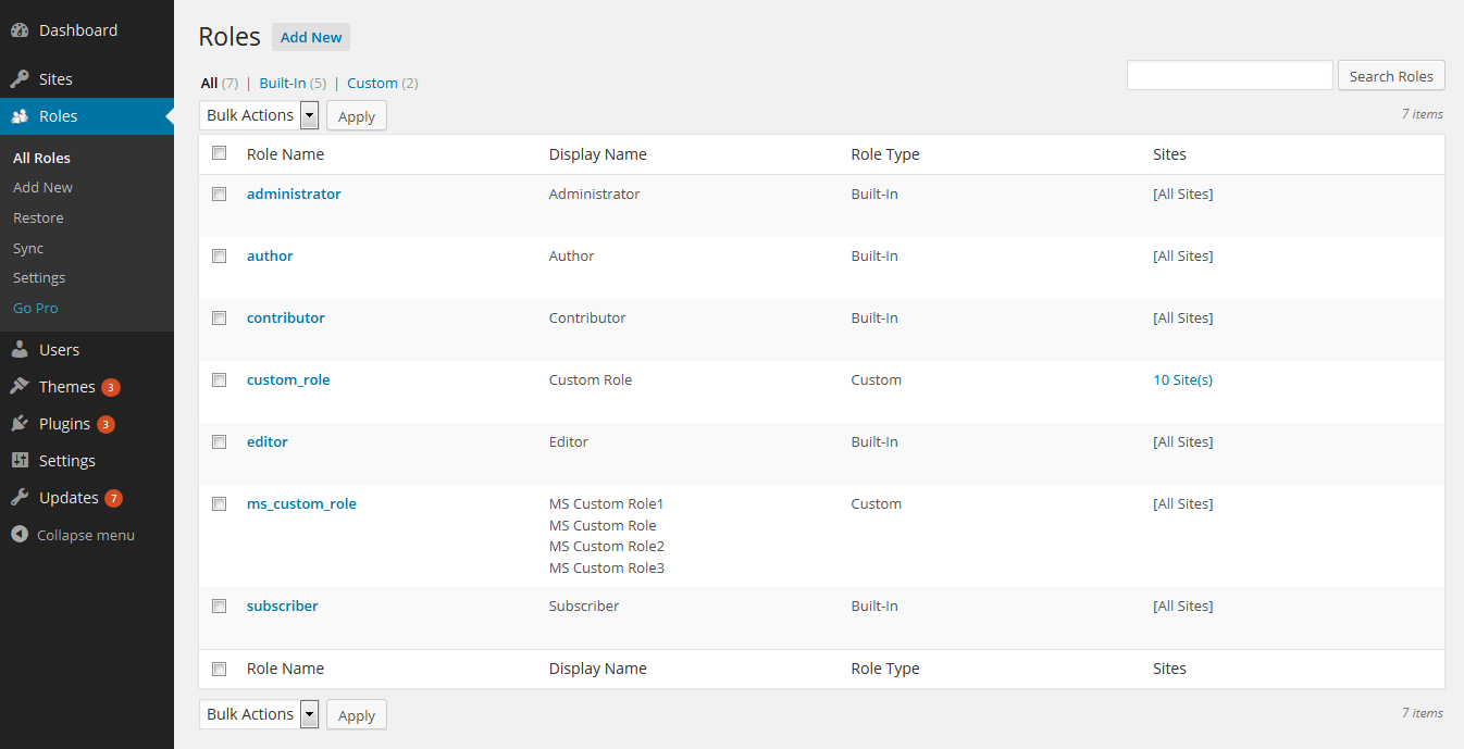 After migrating a sub site from one wordpress multisite to another, i wasn't able to change user roles after adding the existing users to . Wordpress Multisite Roles List