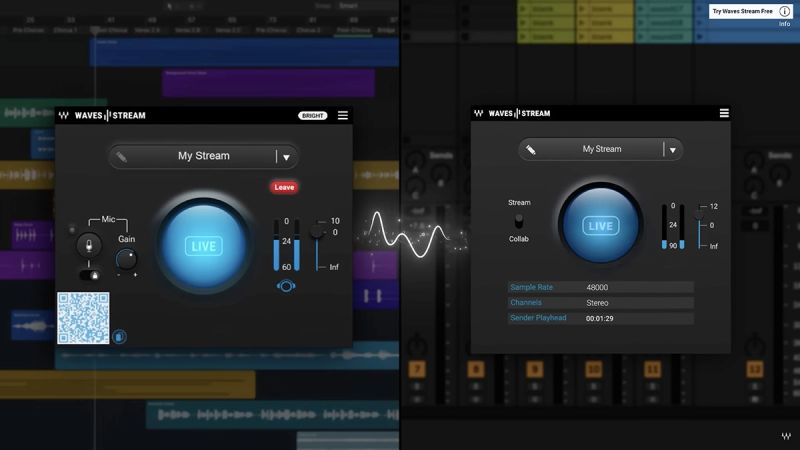 Waves Stream Remote Audio Collaboration Plugin Web Service Waves - 4K Light Photos for Desktop
