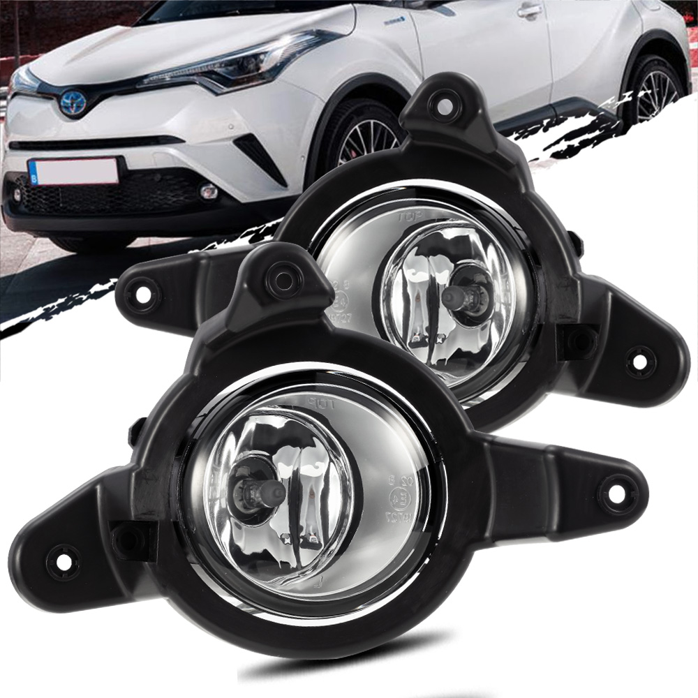 For 18-19 toyota chr/c-hr left/right fog lights bumper driving lamp kit