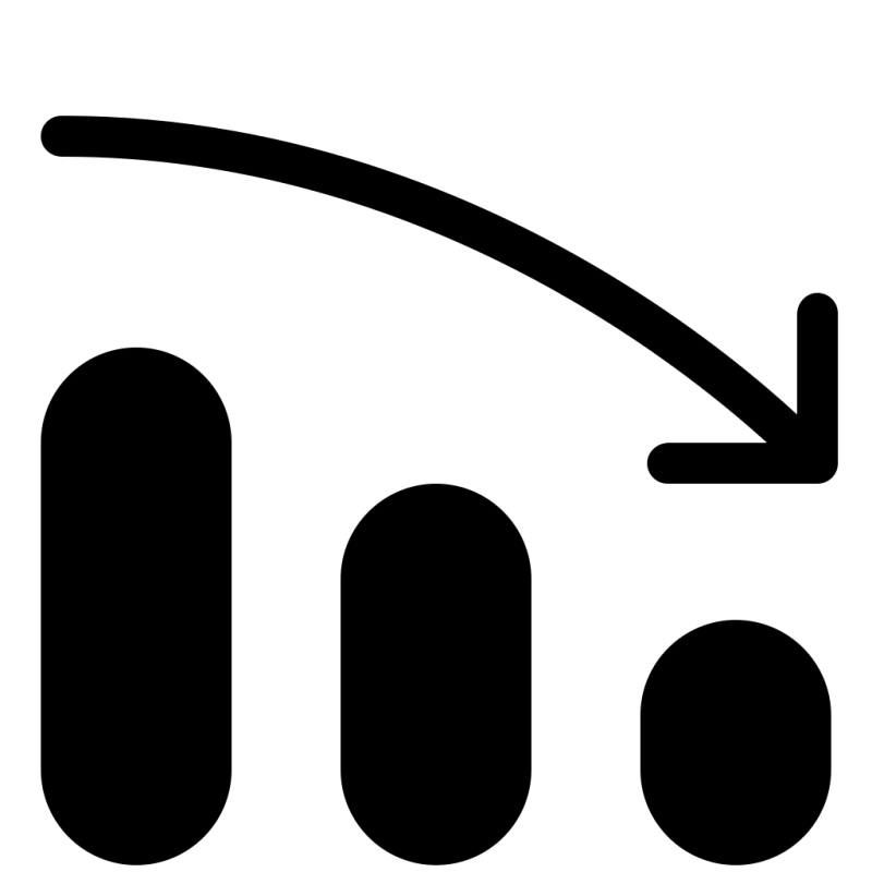 Chart Decrease Graph Loss Icon Download On Iconfinder - Gorgeous Mobile Mountain Photos | Free Download