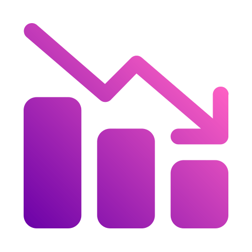 Down Decrease Bar Chart Stats Statistics Icon Download On Iconfinder - Minimal Illustrations - High Quality Desktop Collection