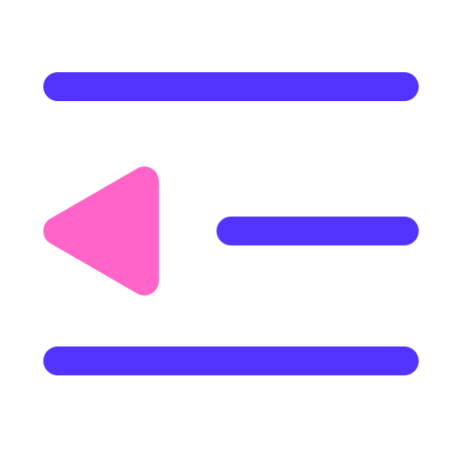 Indent Left Formatting Text Decrease Left Indent Icon Download - Premium Gradient Design Gallery - Full HD