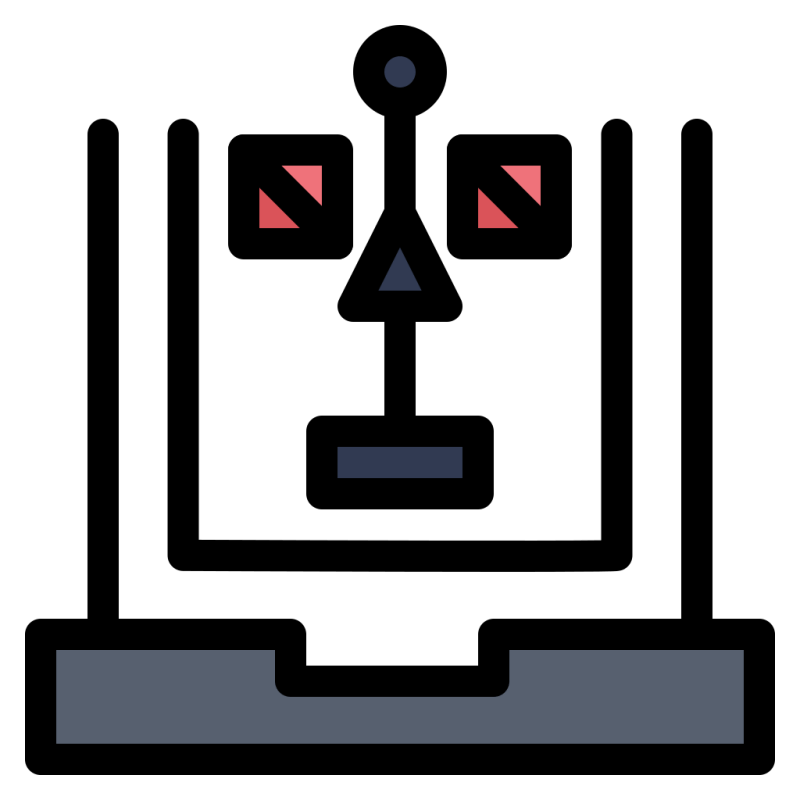 Coding Develop Development Flowchart Planning Icon Download On - Amazing Geometric Illustration - Ultra HD