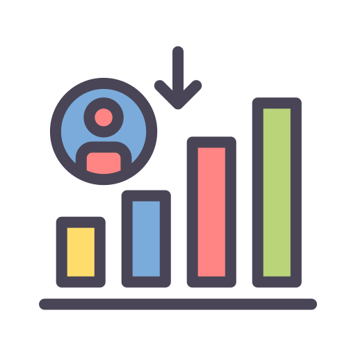 Bar Graph Chart Decrease Down Stocks Icon Download On Iconfinder - Full HD Abstract Textures for Desktop