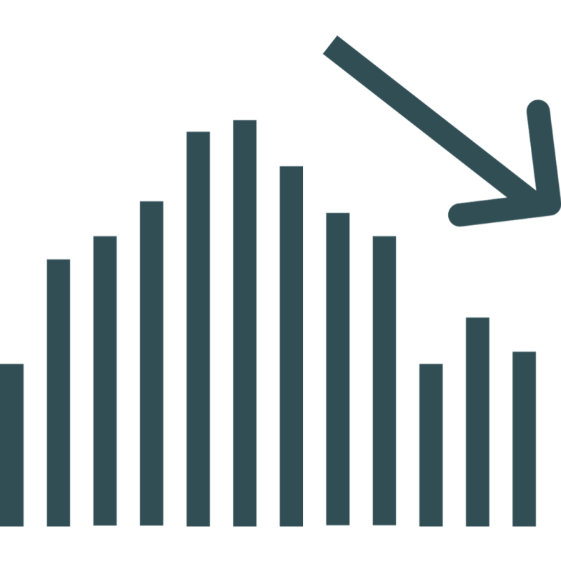 Analytic Data Decrease Statistics Icon Download On Iconfinder - Best Gradient Designs in HD