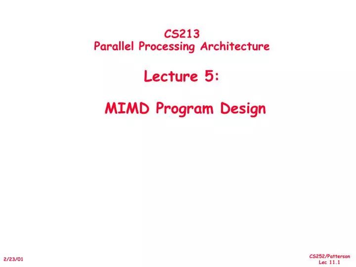 Ppt Cs213 Parallel Processing Architecture Lecture 5 Mimd Program - Download Incredible Space Photo | Retina