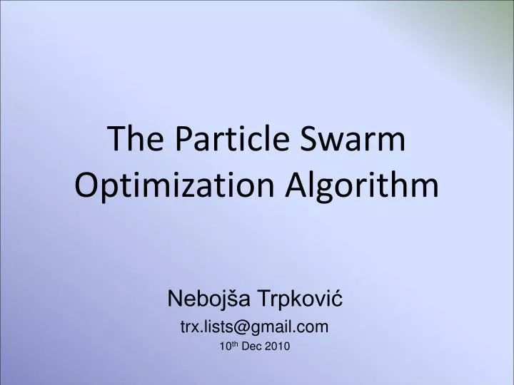 Particle Swarm Optimization Algorithm Presentation - Download Professional Landscape Pattern | Retina