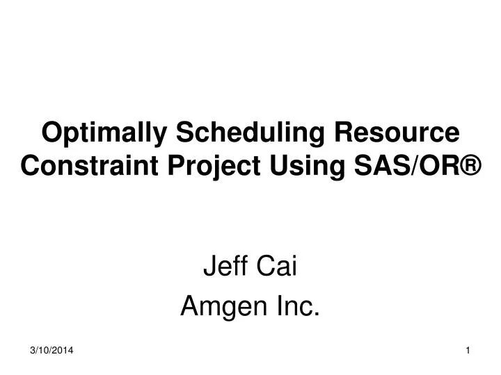 Ppt Optimally Scheduling Resource Constraint Project Using Sas Or - Retina Colorful Illustrations for Desktop