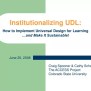 PPT - Institutionalizing UDL: How To Implement Universal Design For ...