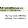 PPT - Multivariate Data Analysis Chapter 1 - Introduction PowerPoint ...