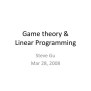 PPT - Game Theory & Linear Programming PowerPoint Presentation - ID:471623