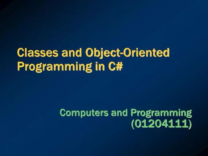Ppt Classes And Object Oriented Programming In C Powerpoint Presentation Id 567951 - Minimal Pattern Collection - 4K Quality