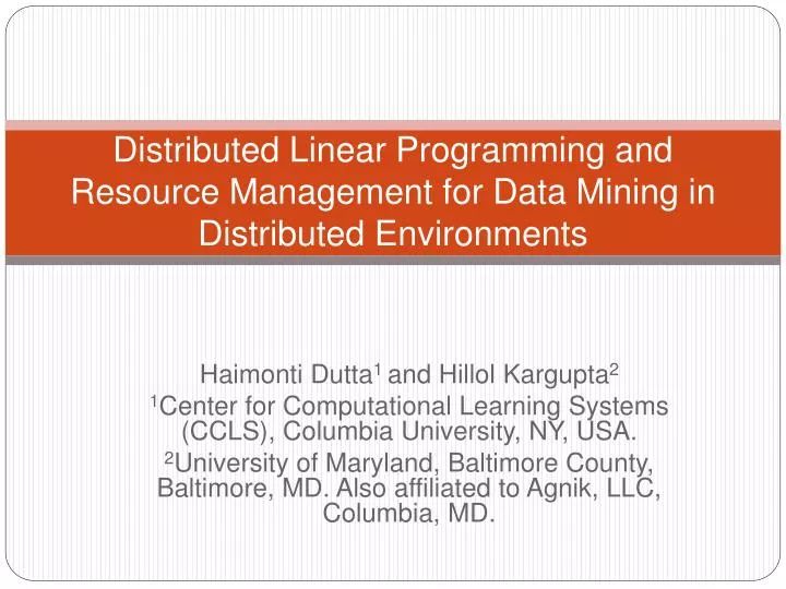 Ppt Distributed Linear Programming And Resource Management For Data - HD Ocean Photos for Desktop