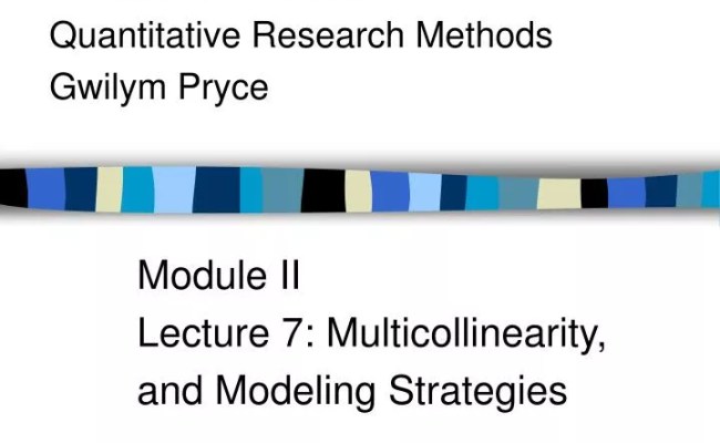 PPT - Module II Lecture 7: Multicollinearity, And Modeling Strategies ...