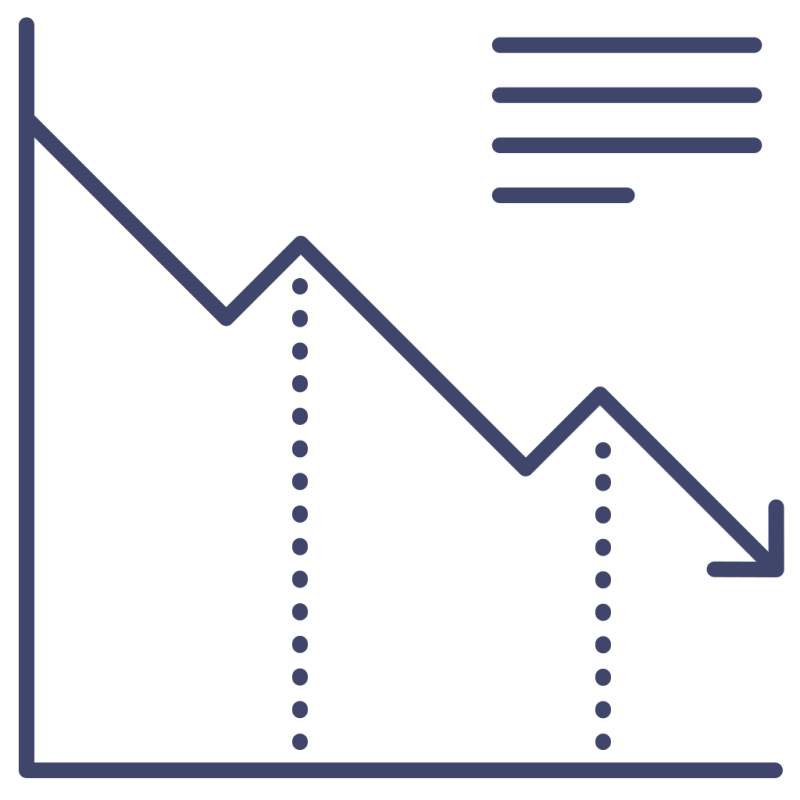 Chart Decrease Diagram Loss Icon Download On Iconfinder - Premium Nature Pattern Gallery - Retina