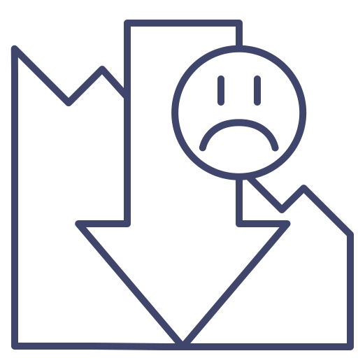 Decrease Down Loss Stock Icon Download On Iconfinder - Minimal Design Collection - HD Quality