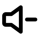 Music Decrease Speaker Sound Icon In Blue Basic Ui - Gorgeous Retina Minimal Wallpapers | Free Download