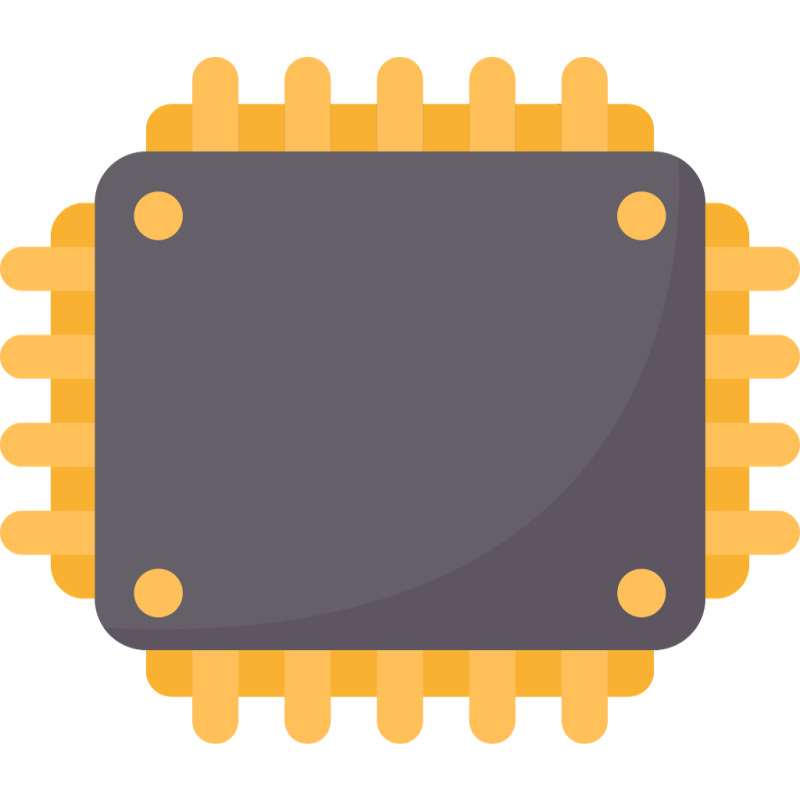 Microprocessor Chip Technology Electronics Processing Icon - Incredible Abstract Wallpaper - Ultra HD