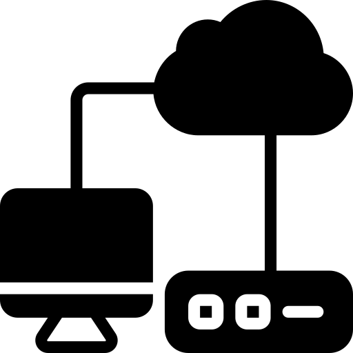 Cloud Code Coding Development Programming Transfer Icon - Geometric Image Collection - 4K Quality