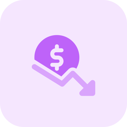 Dollar Decrease Currency Money Icon Download On Iconfinder - Best Light Designs in High Resolution