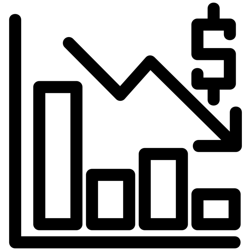 Decrease Chart Graph Finance Arrow Down Icon Download On Iconfinder - Download Gorgeous Dark Wallpaper | HD