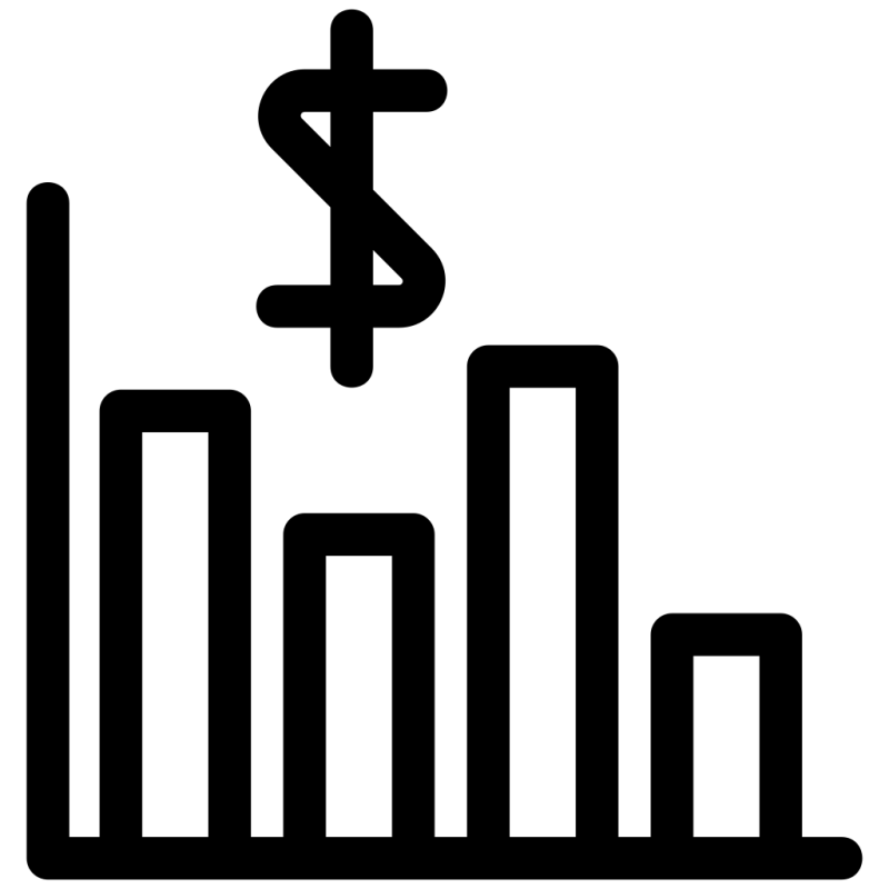 Decrease Chart Graph Finance Arrow Down Icon Download On Iconfinder - High Quality Minimal Wallpaper - Mobile