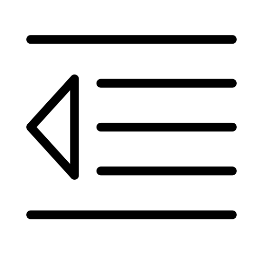 Content Decrease Editor Indent Paragraph Style Text Icon - Gradient Photo Collection - Mobile Quality