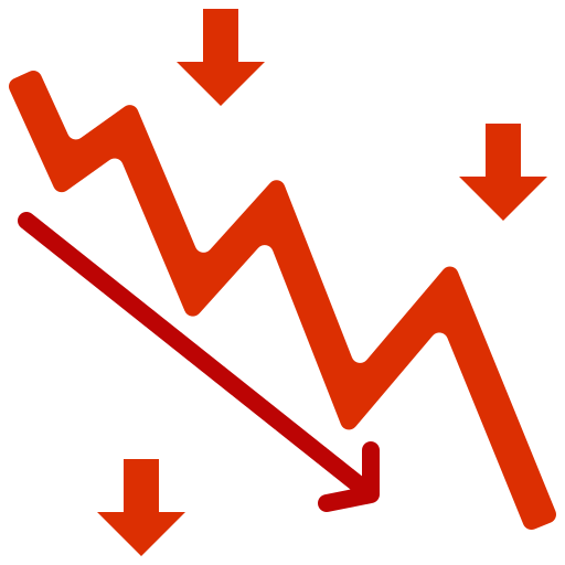 Loss Downtrend Decrease Chart Investment Icon Download On Iconfinder - Ultra HD Gradient Patterns for Desktop