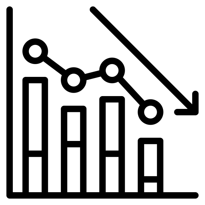 Trading Decreasegaph Decrease Graph Diagram Loss Icon Download - Gorgeous 4K Nature Textures | Free Download