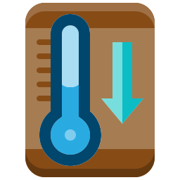 Low Temperature Thermometer Cold Decrease Down Arrow Icon - City Wallpaper Collection - 8K Quality