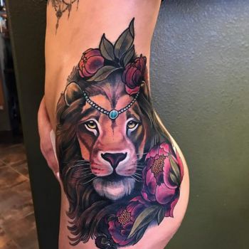 Solve Lion-Tattoo. Jigsaw Puzzle Online With 100 Pieces 350_x_350_jpg