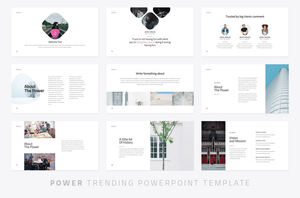 Power modern powerpoint template