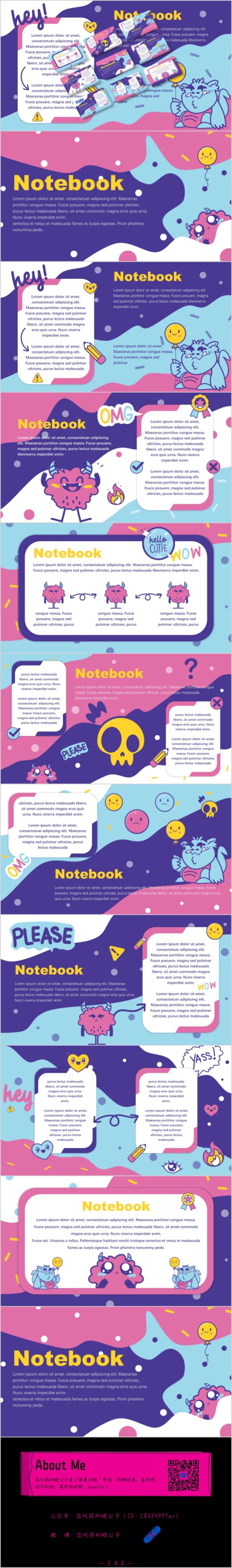 Notebook Journal Google Slides Template Just Free Slide - Dark Arts - Classic Retina Collection