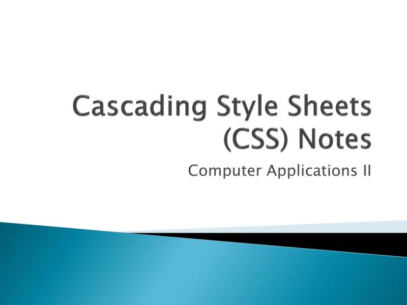 Ppt Cascading Style Sheets Css Powerpoint Presentation Free Download - Modern Dark Photo - High Resolution