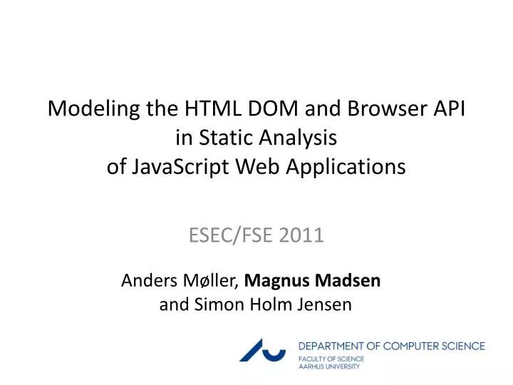 Ppt Modeling The Html Dom And Browser Api In Static Analysis Of Javascript Web Applications - Best Abstract Illustrations in High Resolution