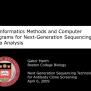 PPT - Bioinformatics Methods And Computer Programs For Next-Generation ...
