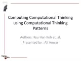 Ppt Computing Computational Thinking Using Computational Thinking