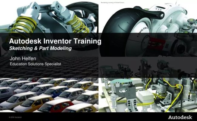 PPT - Autodesk Inventor Training Sketching & Part Modeling PowerPoint ...