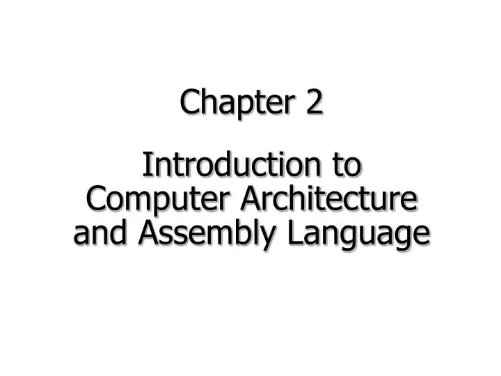 Introduction To Assembly Language Computer Architecture Course Hero - Elegant Desktop Dark Images | Free Download