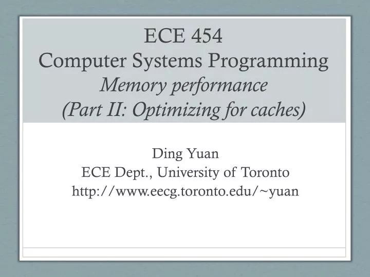 Ece 454 Computer Systems Programming Memory Performance Part - Premium Nature Pattern Gallery - Retina