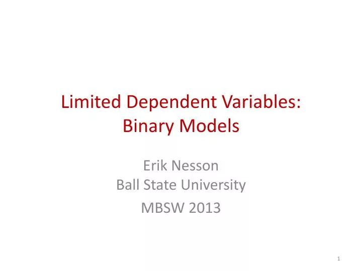 Ppt Limited Dependent Variables Binary Models Powerpoint - Download Beautiful Mountain Background | Full HD