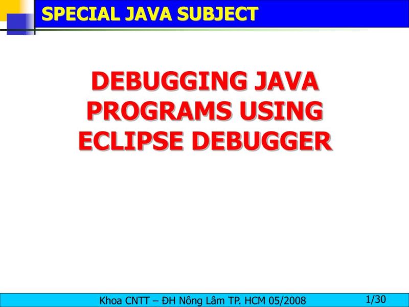 Ppt Debugging Java Programs Using Eclipse Debugger Powerpoint - Download Creative Nature Photo | Full HD