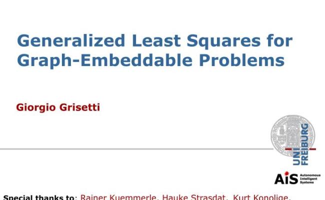 PPT - Generalized Least Squares For Graph-Embeddable Problems ...