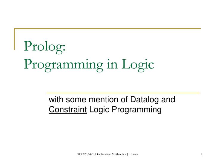 Logic Programming And Prolog Pdf Computer Programming Computing - Best Gradient Wallpapers in Ultra HD