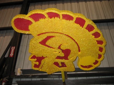The Trojan that will adorn the 2006 Rose Bowl float